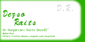 dezso raits business card